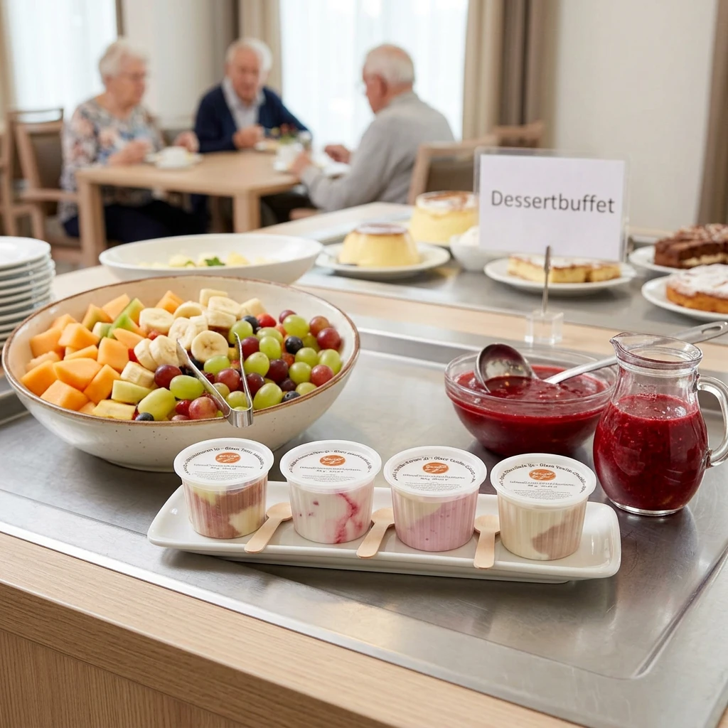 Ein Tisch mit verschiedenen Speisen und Geschirr.