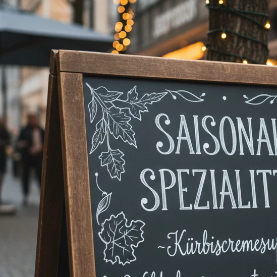 Schwarze Tafel mit weißer handgeschriebener Schrift. Schwarze Tafel mit weißer handgeschriebener Schrift.