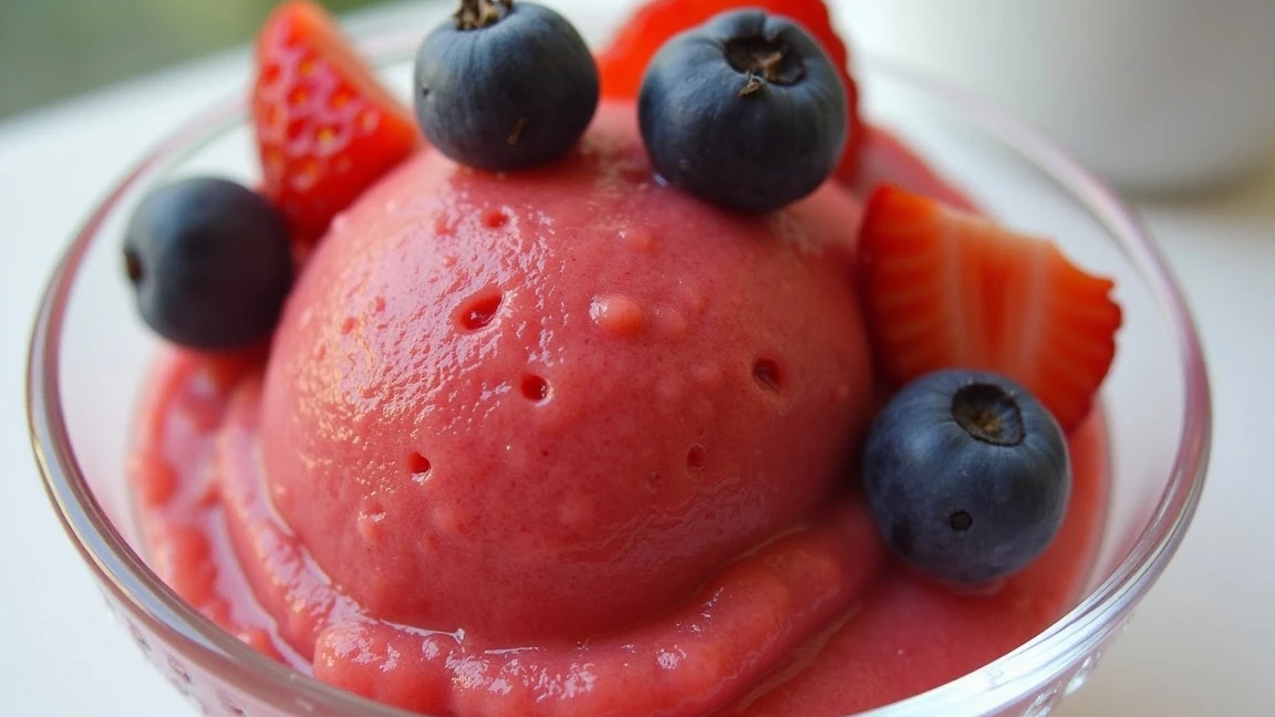 Sorbet Schale mit Fruchteiscreme