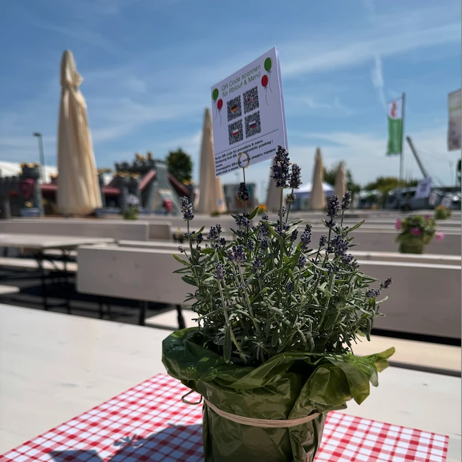 Blumen auf Tisch Blumen auf einem Tisch