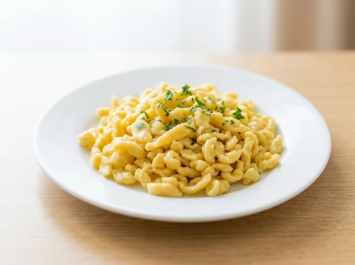 Ein Teller mit Spätzle Ein Teller mit Spätzle