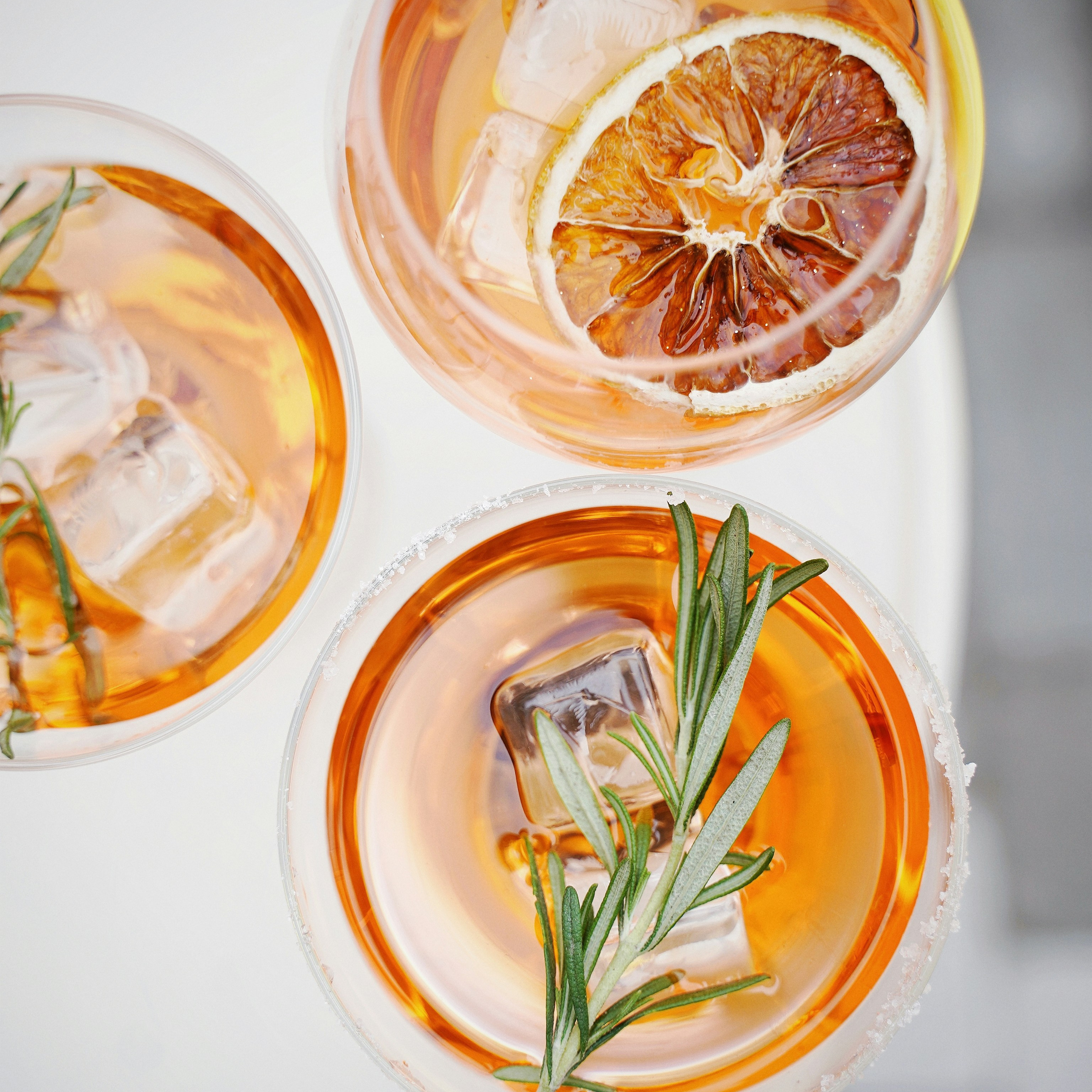 Aperol Spritz von oben Aperol Spritz von oben