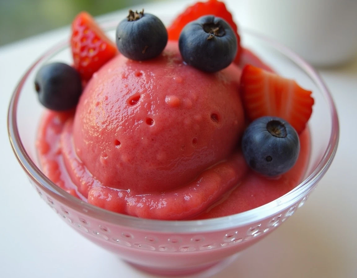 Sorbet Schale mit Fruchteiscreme