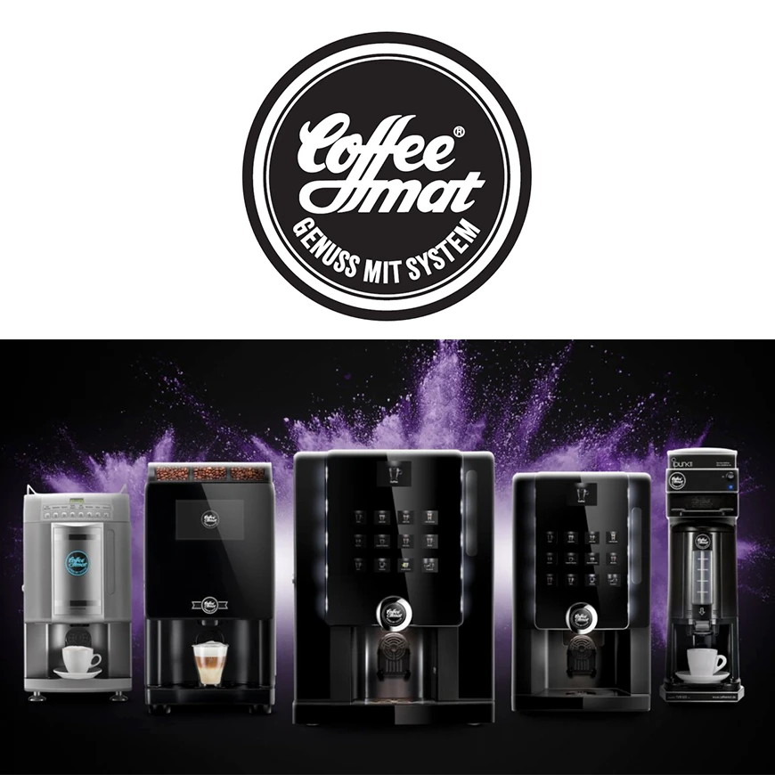Eine Gruppe von Kaffeemaschinen Eine Gruppe von Kaffeemaschinen